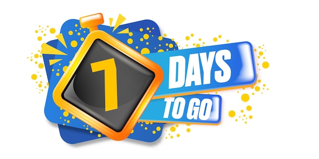 7 days to go banner design template