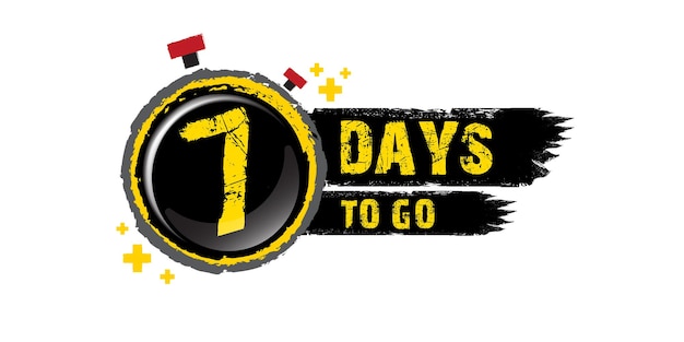 7 days to go banner design template