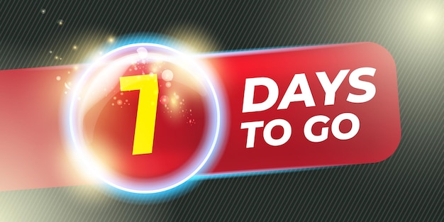 7 days to go banner design template