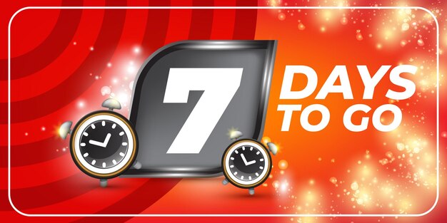 7 days to go banner design template