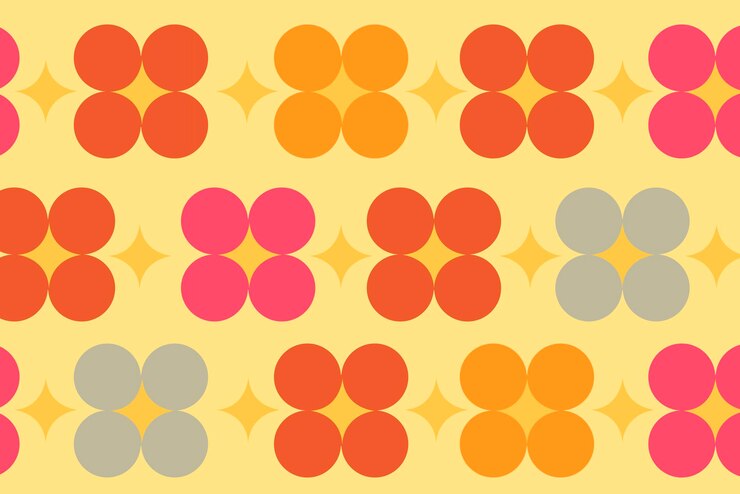Free Vector 70s background, abstract circle design vector