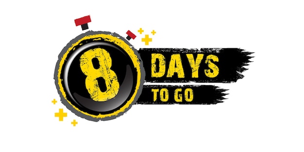 8 days to go banner design template