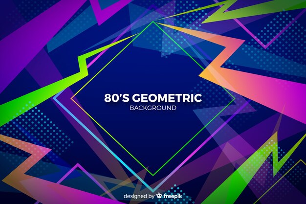 80's geometric background flat design