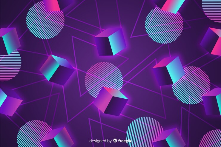 Free Vector 80's geometric background flat design