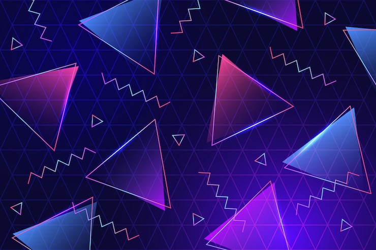Free Vector 80's geometric background