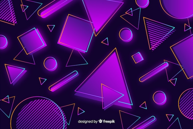 Free vector 80's geometric colorful decorative background