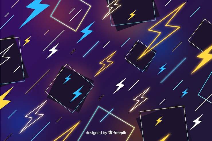 Free Vector 80 style background with geometric shapes