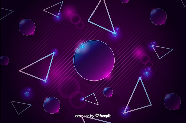 Free Vector 80 style background with geometric shapes