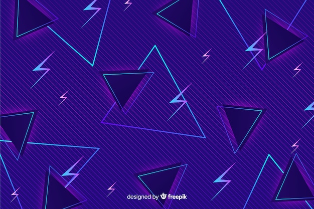 80 style background with geometric shapes