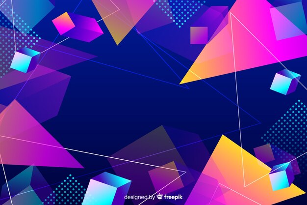 80 style background with geometric shapes