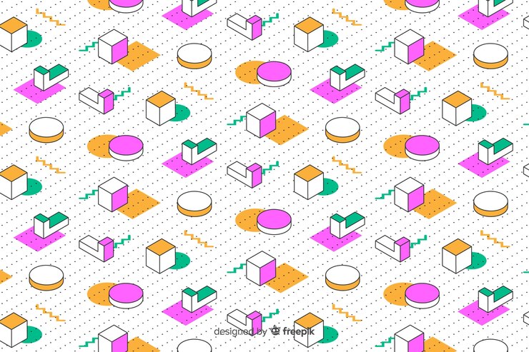Free Vector 80s geometric background design with retro style