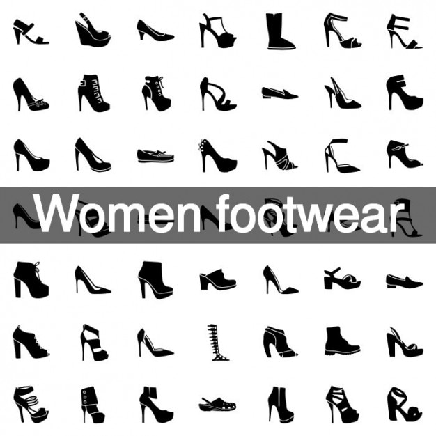 Free vector 81 women footwear icons