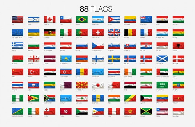 名前付きのの国旗 プレミアムベクター