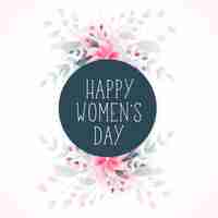 Free vector 8th march happy women's day flower wishes greeting