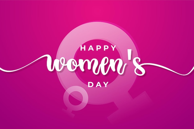 Free vector 8th march international happy women's day banner design