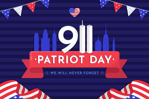 Free vector 9.11 patriot day background