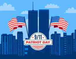 Free vector 9.11 patriot day illustration