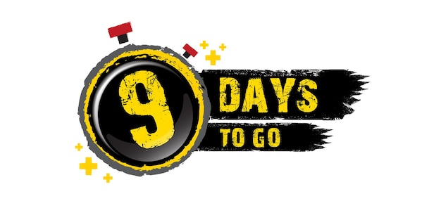 9 days to go banner design template