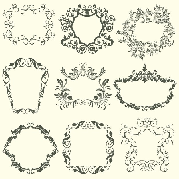 9 ornamental frames