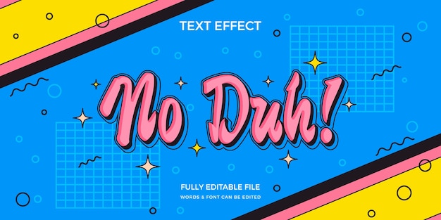 Free vector 90s text effect design