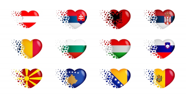 スロベニアの国旗のイラスト 無料のベクター