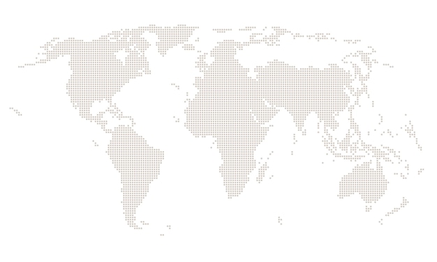 灰色の政治世界地図ベクトル分離イラスト プレミアムベクター