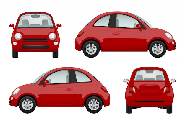 色の車 さまざまなリアルなイラスト車 プレミアムベクター 色の車 さまざまなリアルなイラスト車 プレミアムベクター