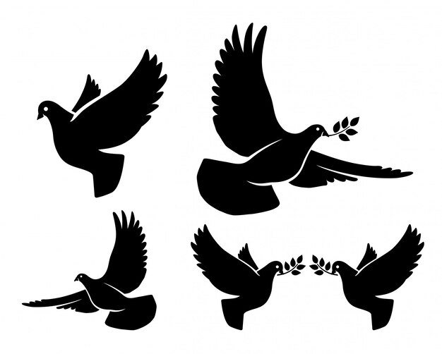 無料ダウンロード鳩 イラスト シルエット スーパーイラストコレクション