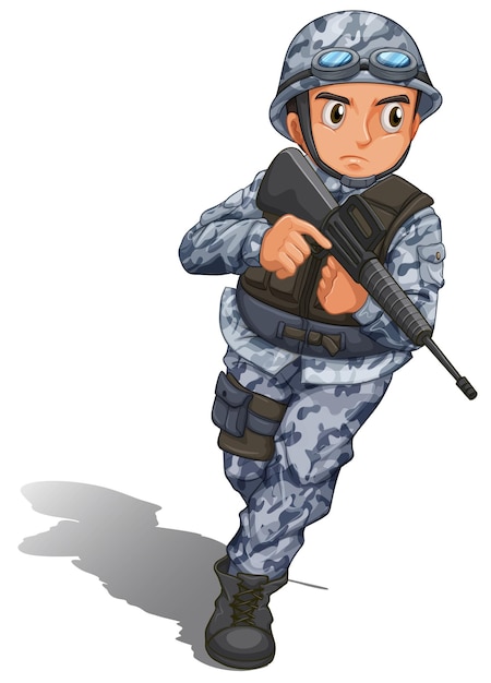 Бесплатное векторное изображение Храбрый солдат