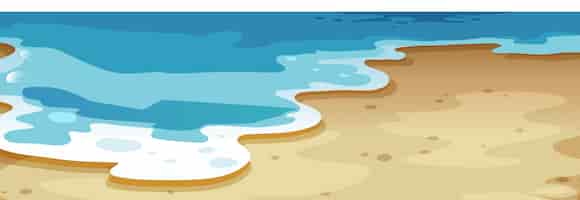Бесплатное векторное изображение Крупным планом пляж фон