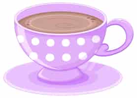 Бесплатное векторное изображение Чашка чая фиолетового цвета