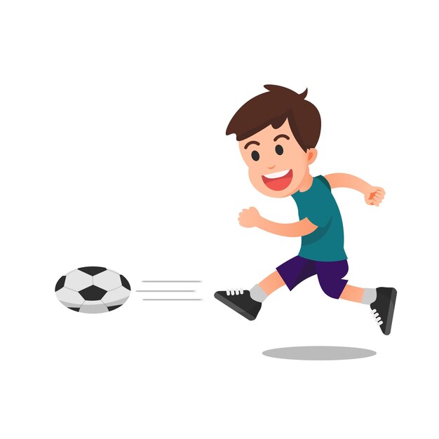 多くの男の子 サッカー イラスト 無料のベクター