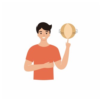 ボールをプレーする子供たちに立っているスポーツコーチ 教師 トレーナー インストラクターフラットベクトルイラスト 体育 バスケットボール 学校活動 無料のベクター ボールをプレーする子供たちに立っているスポーツコーチ 教師 トレーナー インストラクターフラットベクトルイラスト 体育 バスケットボール 学校活動 無料のベクター
