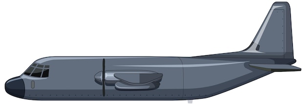 Бесплатное векторное изображение Военный самолет на белом фоне