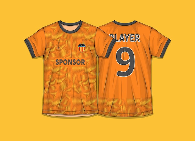Бесплатное векторное изображение Оранжевая футболка со словом «спонсор».