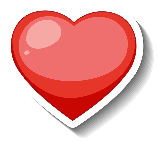 Бесплатное векторное изображение Наклейка с красным градиентом сердца