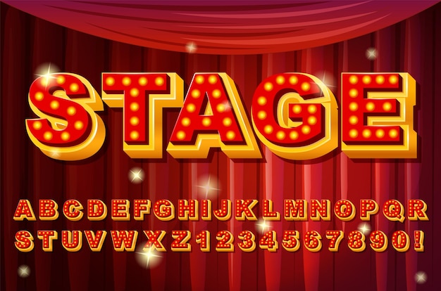 Бесплатное векторное изображение Набор стилей игрового шоу с английским алфавитом