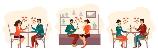 素敵なカップルのイラスト 無料のベクター 素敵なカップルのイラスト 無料のベクター