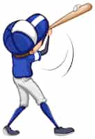 Бесплатное векторное изображение Простой рисунок бейсболиста