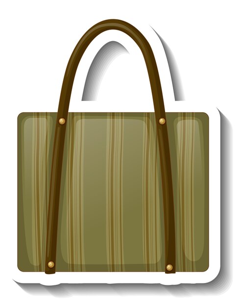 Бесплатное векторное изображение Шаблон стикера с изолированной сумочкой унисекс