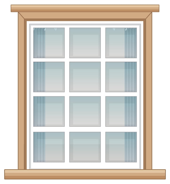 Бесплатное векторное изображение Окно для многоквартирного дома или фасада дома