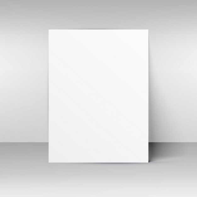 Empty white poster paper blank template Royalty Free Vector