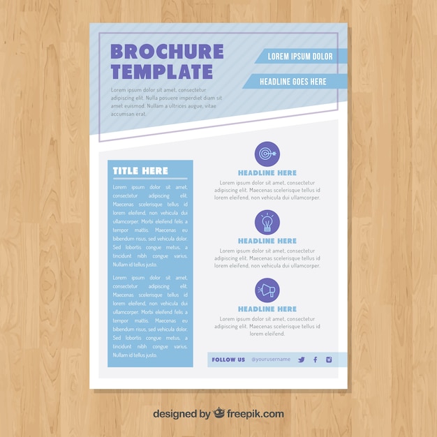 Free vector a5 business brochure template