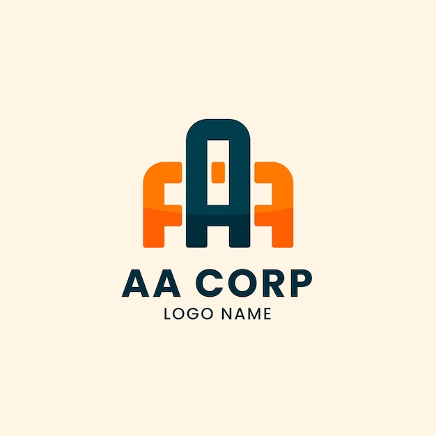 Free vector aa logo monogram design