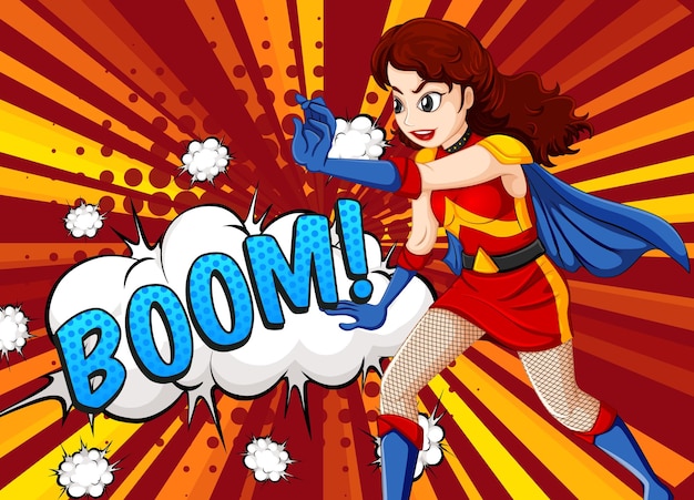 Funny wonder woman cartoon Royalty Free Vector Image