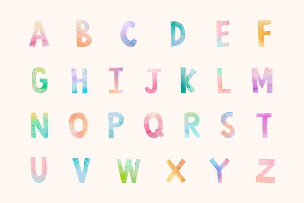 Abc font set illustration