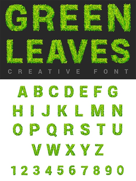 ABC stylish modern placard letters set. Alphabet font collection.