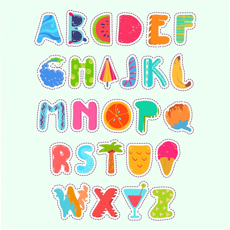 Free Vector abc summer design background