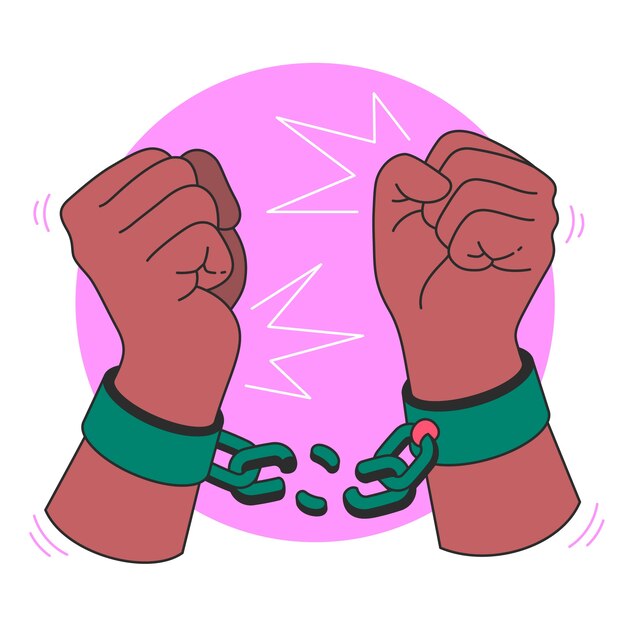 abolition of slavery concept illustration