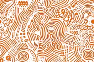 Free vector aboriginal doodle pattern